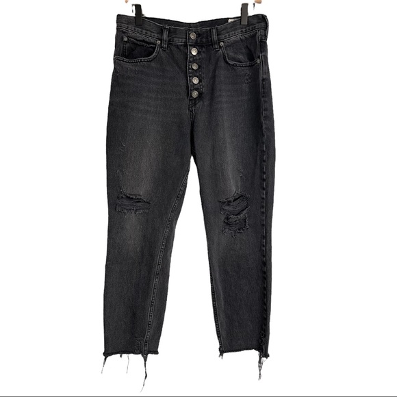 Free People Blossom Rigid Jean in Black - Picture 5 of 11